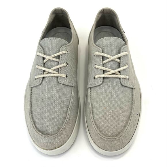 Reef Deckhand 2 TX Women Sneaker Sz 8 Gray/Ocean Canvas Comfort Lace-Tie Low Top - Picture 3 of 14